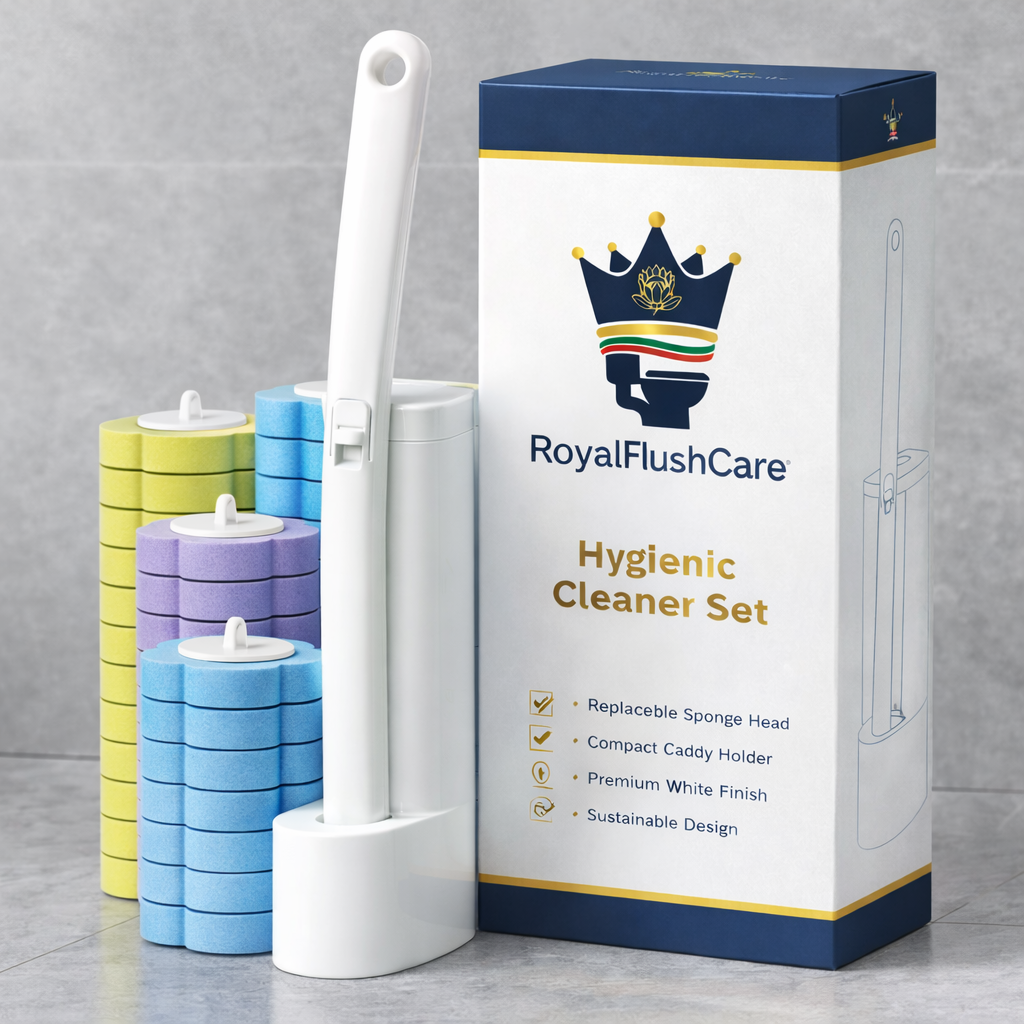 RoyalFlushCare The Hygienic Cleaner Set +12 replacement Sponges